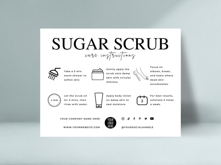 Sugar Scrub Printable Label: Elevate Your Product’s Appeal