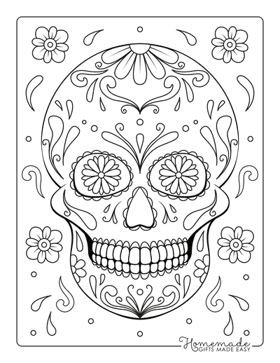 Sugar Skull Printable Coloring Pages: A Creative Journey into Mexican Culture