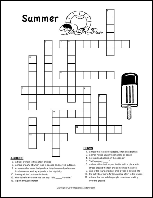 Summer Printable Crossword Puzzles: Engage in Mind-Sharpening Fun!