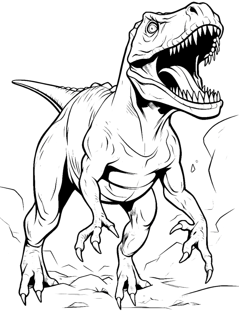 T Rex Coloring Pages Printable: A Guide to Downloading and Using