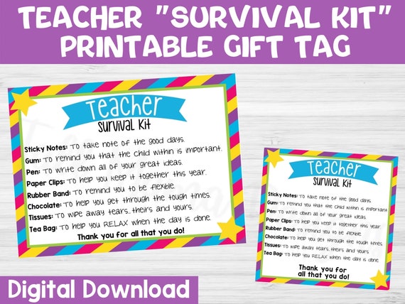 Teacher Survival Kit Label Printable: The Ultimate Guide to Organization and Well-being