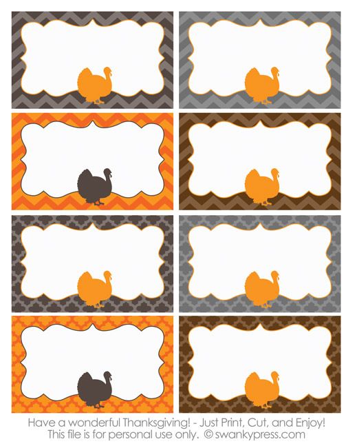 Thanksgiving Name Tags Printables: Creative Designs for a Festive Gathering