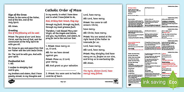 The Essential Guide to Printable Orders of the Mass