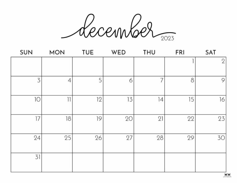 The Ultimate Guide to December Calendar Printables