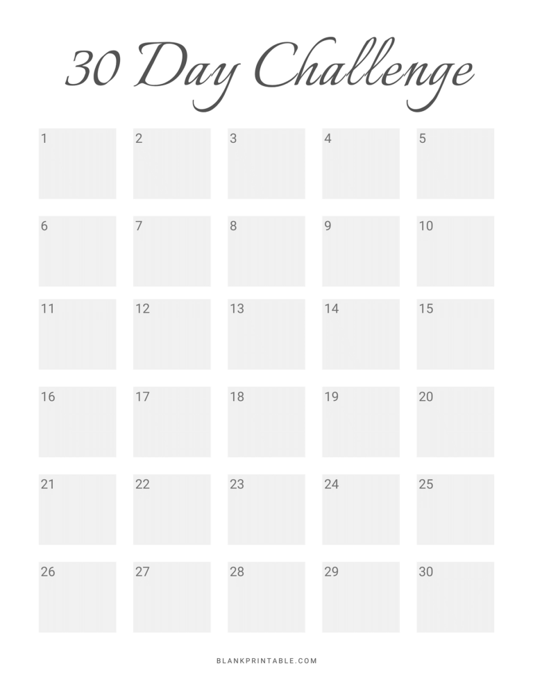 The Ultimate Guide to Printable 30 Day Calendars