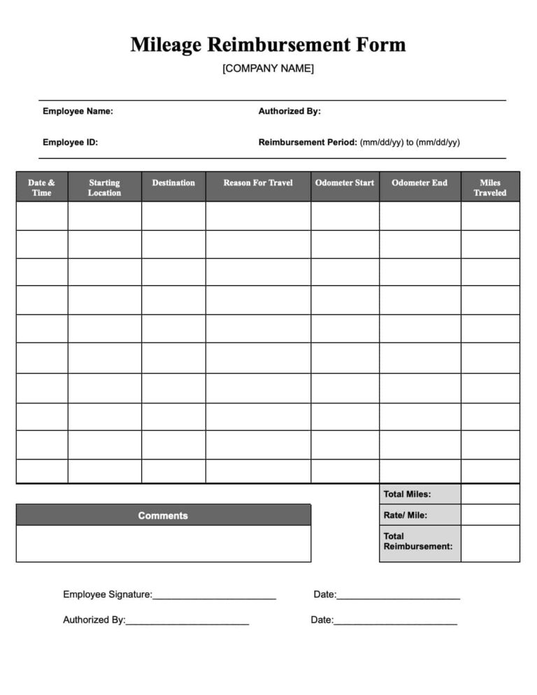 The Ultimate Guide to Printable Reimbursement Forms: A Comprehensive Resource