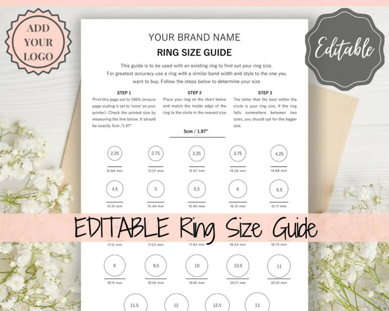 The Ultimate Guide to Printable Ring Sizing Tools: Empowering Accurate Ring Selection