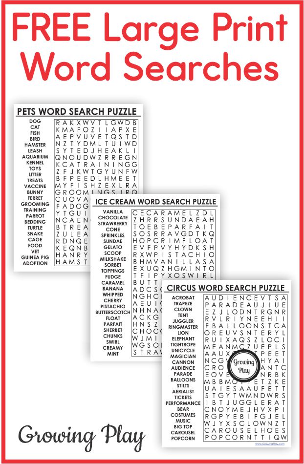 Unveiling the World of Large Print Word Search Printables