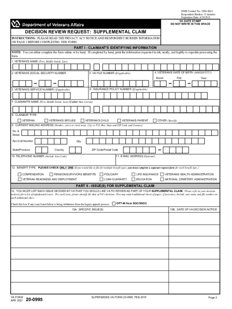 Va Form 20 0995 Printable: A Comprehensive Guide