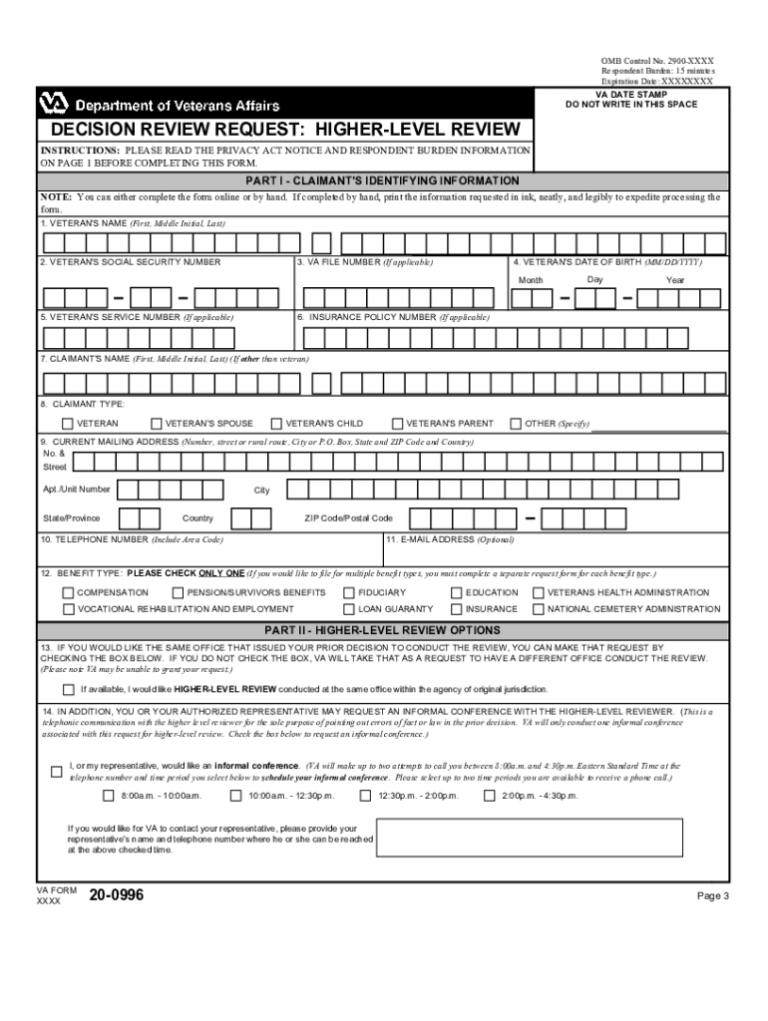 Va Form 20 0996 Printable: A Comprehensive Guide to Navigating VA Formalities
