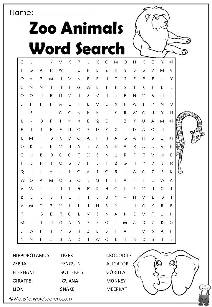 Zoo Word Search Printable: A Fun and Educational Activity for All Ages