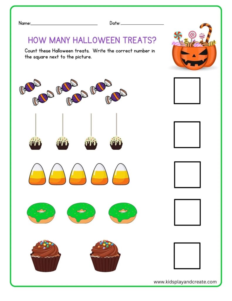 12 Free Printable Halloween Worksheets For Kindergarten Kids Play And 