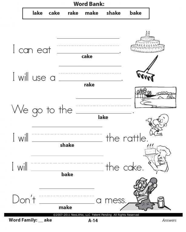 1st Grade Language Arts Worksheets