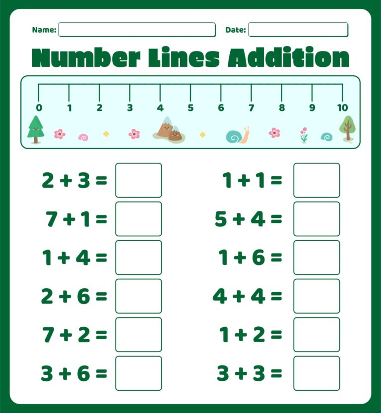 1st Grade Number Line 10 Free PDF Printables Printablee