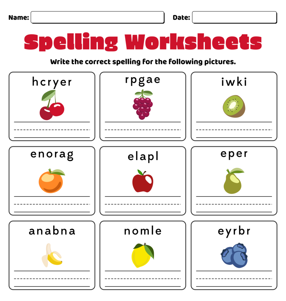 1st Grade Spelling Games 10 Free PDF Printables Printablee