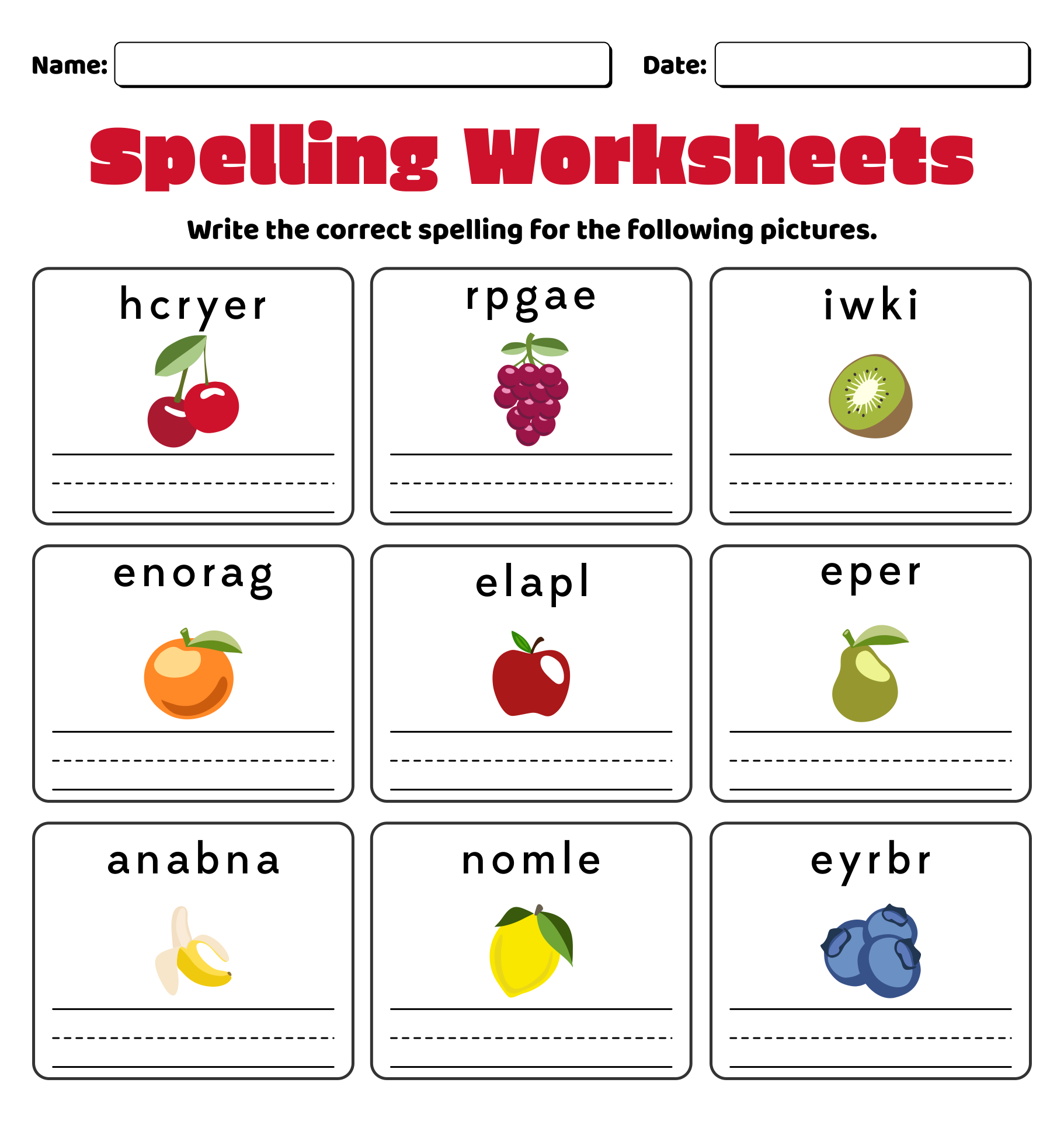 1st Grade Spelling Games 10 Free PDF Printables Printablee