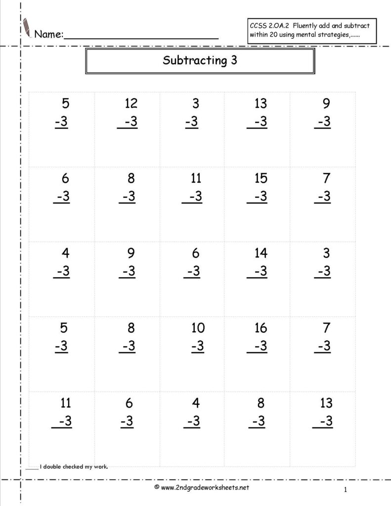 2 Grade Math Worksheets Free