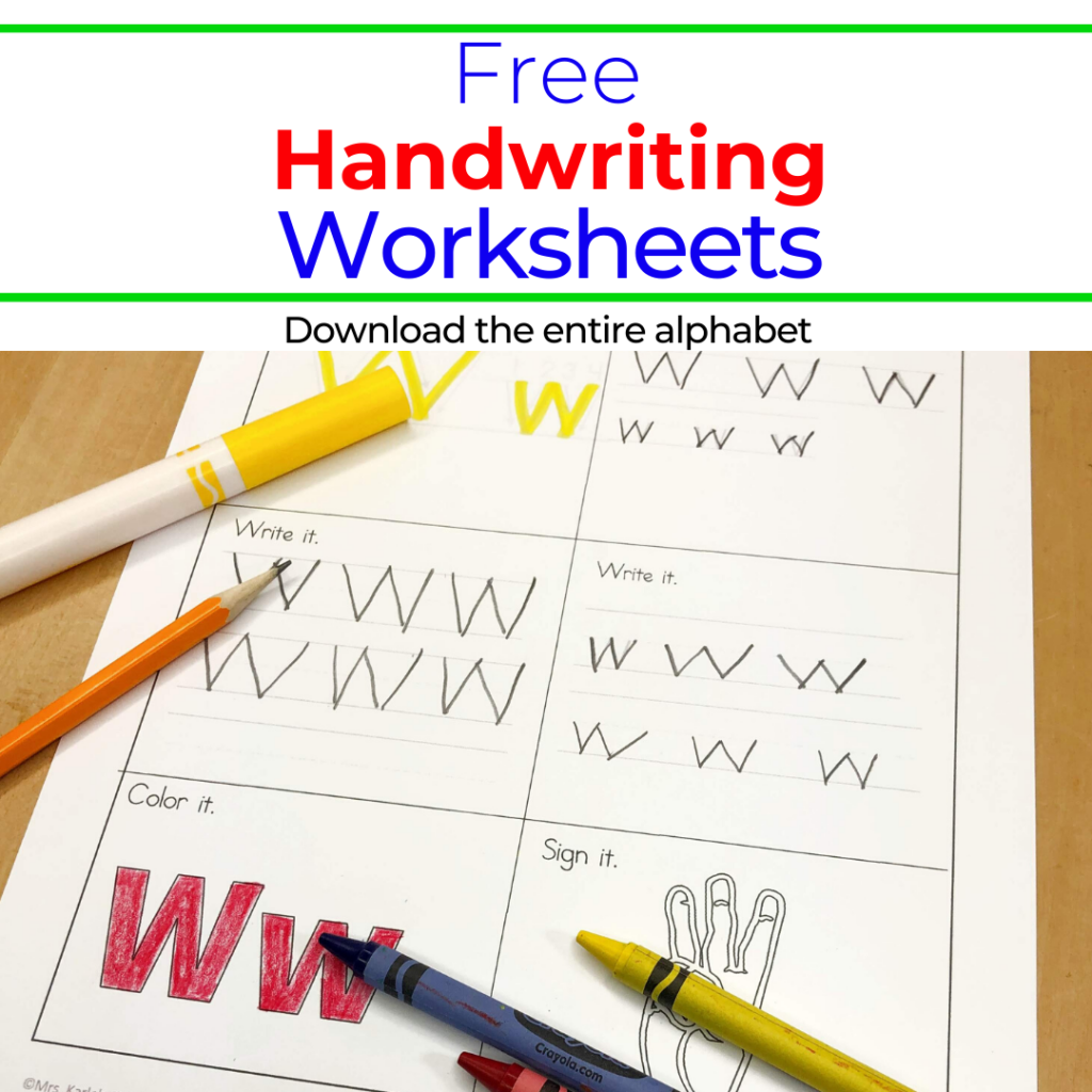 26 Free Printable Handwriting Worksheets For Kids Easy Download Mrs 