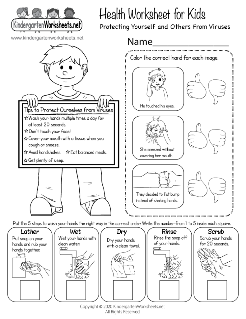 2nd Grade Health Worksheets