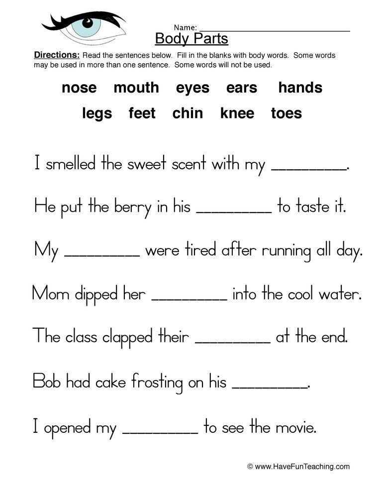 2nd Grade Health Worksheets