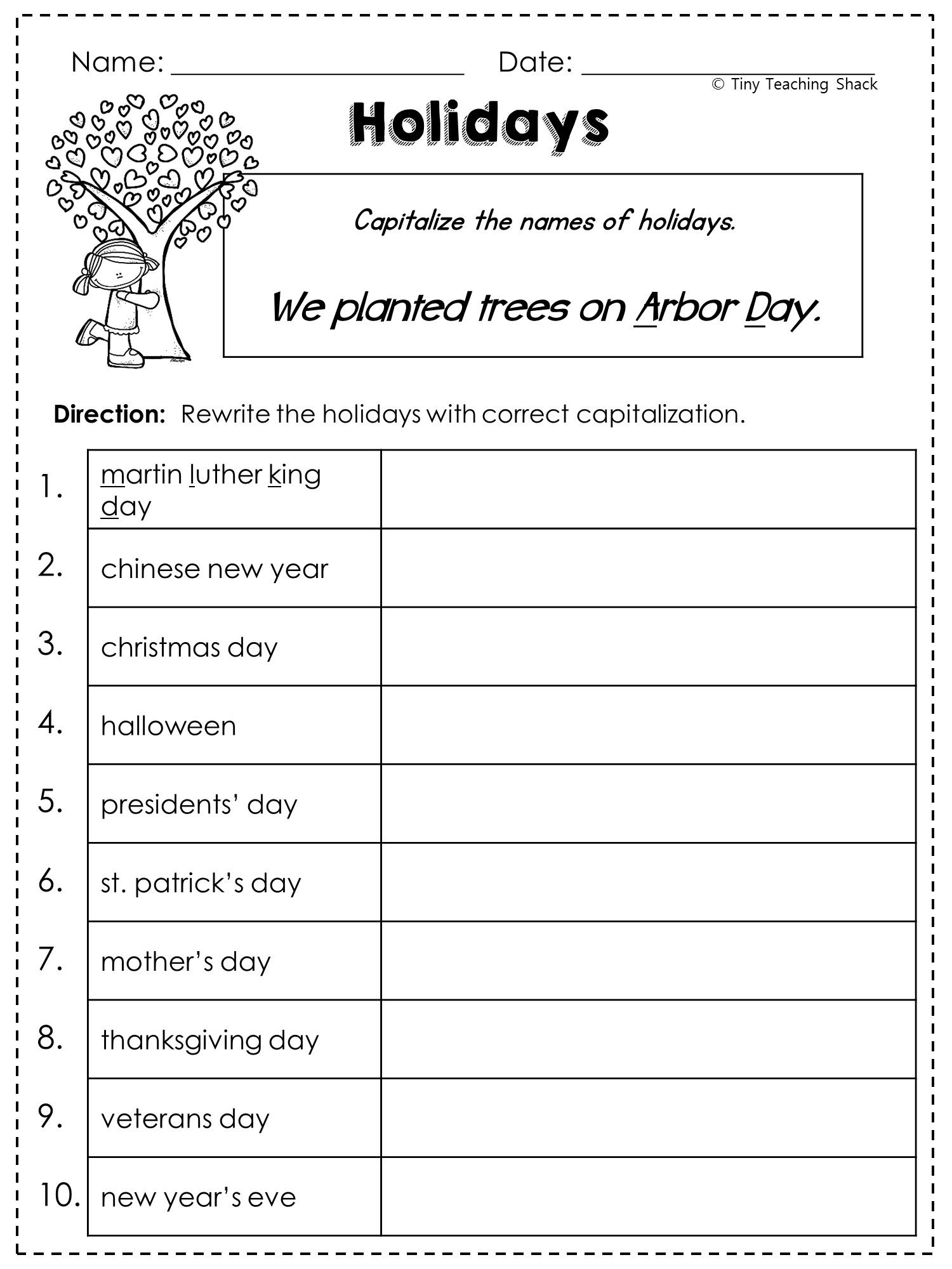 2nd Grade Language Arts Worksheets Free