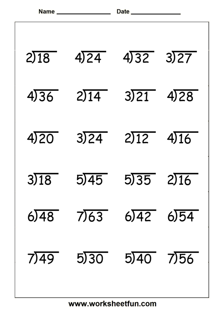 2nd Grade Math Division Worksheets