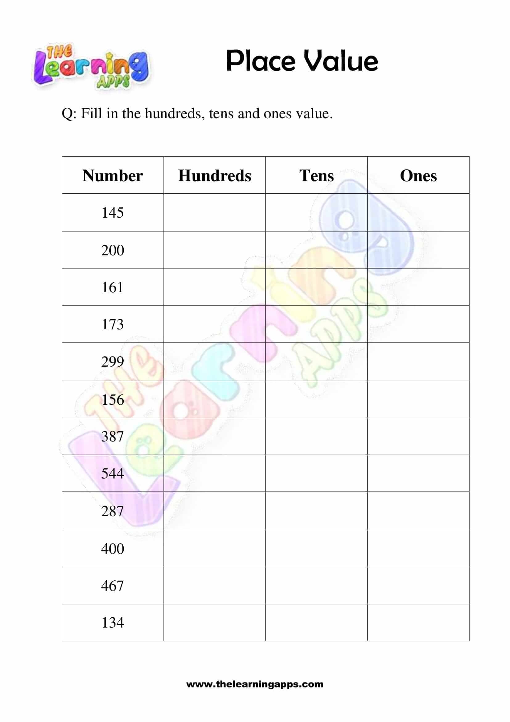 2nd Grade Place Value Worksheets