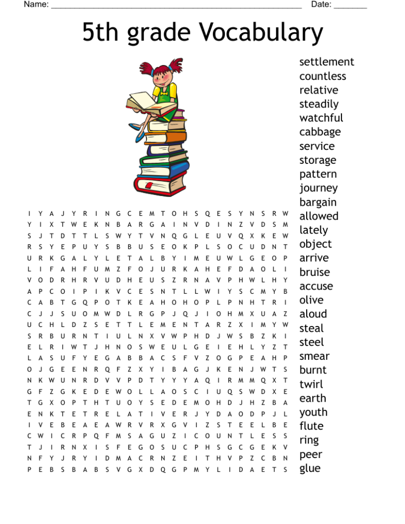 5th Grade Vocabulary Worksheets