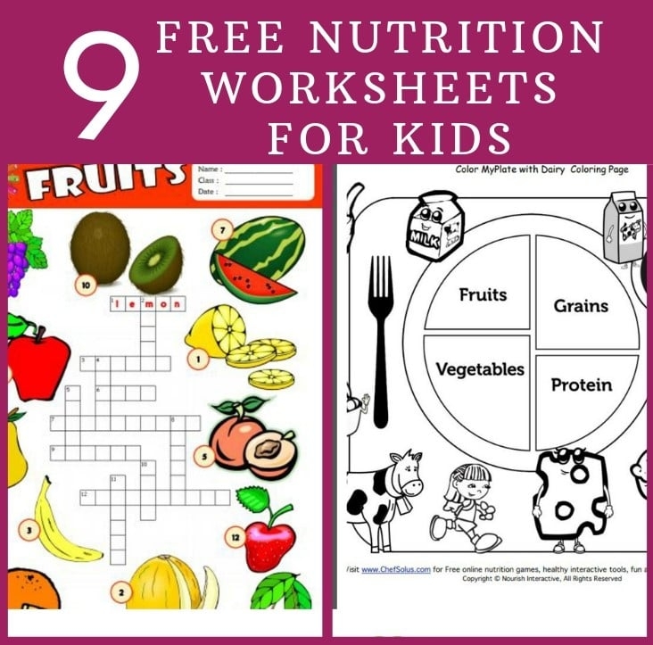 9 Free Nutrition Worksheets For Kids Health Beet