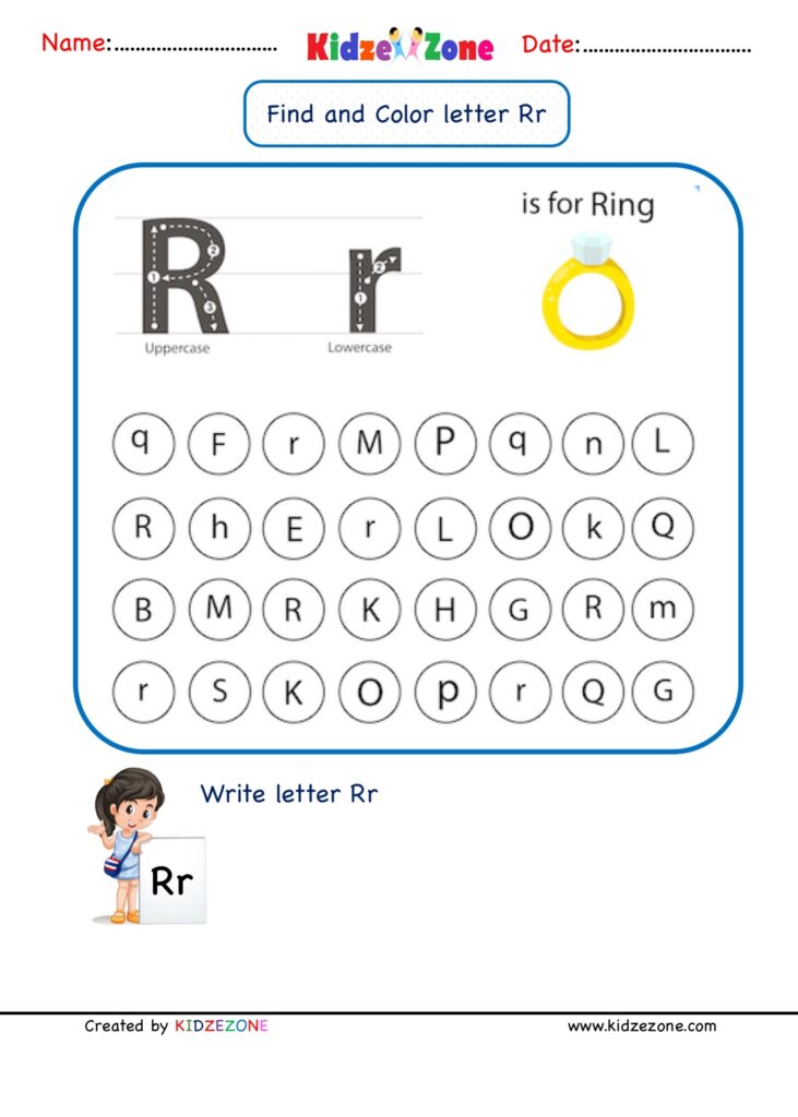 Activity Sheets For Kindergarten Letter R