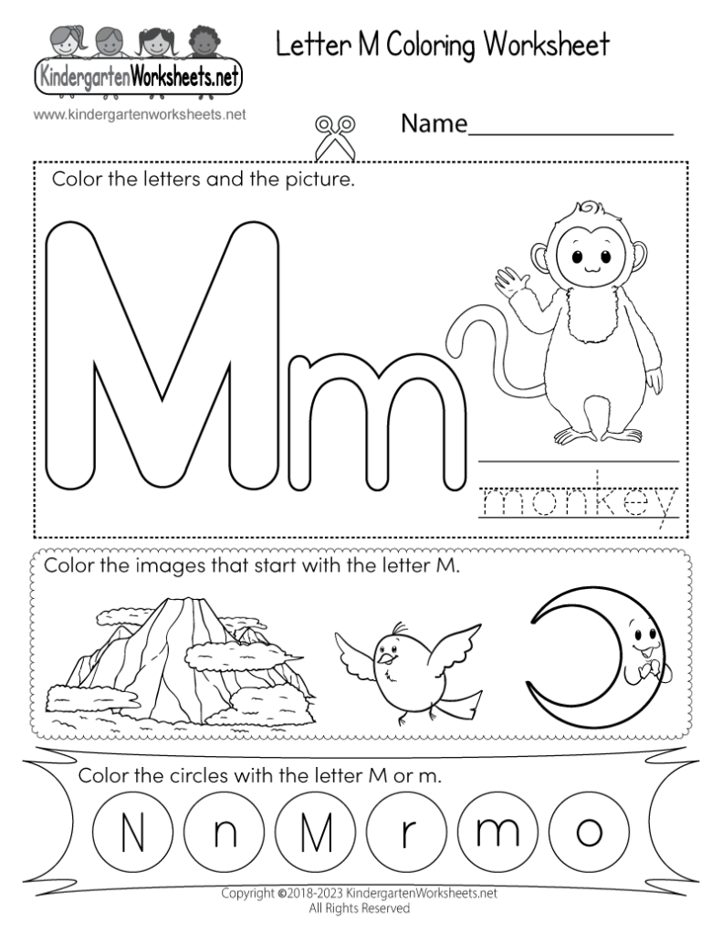 Alphabet Letter Of The Week M Kindergarten Worksheets Alphabet 