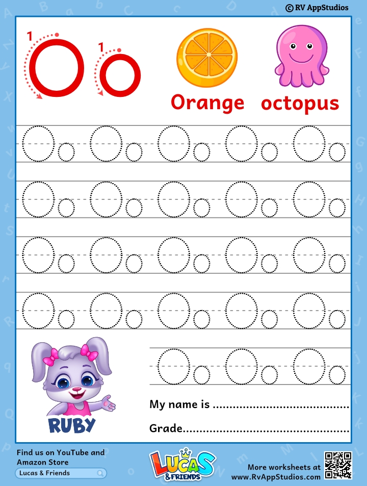 Alphabet Oo Letter Printable Letter Oo Tracing Worksheets