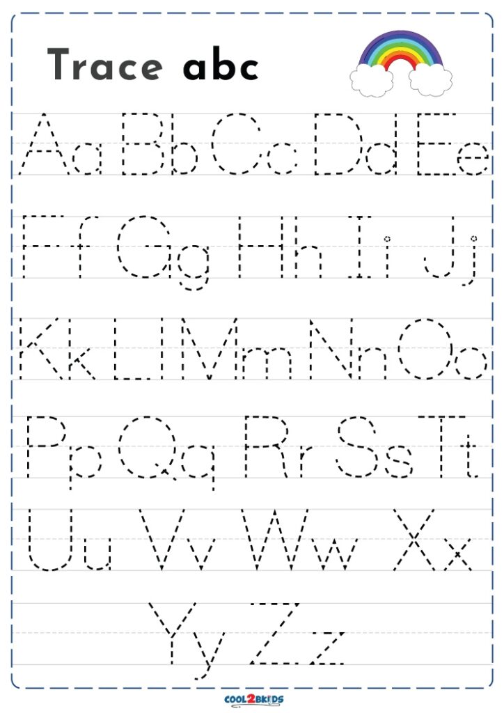 Alphabet Tracing Worksheets Printable Pdf