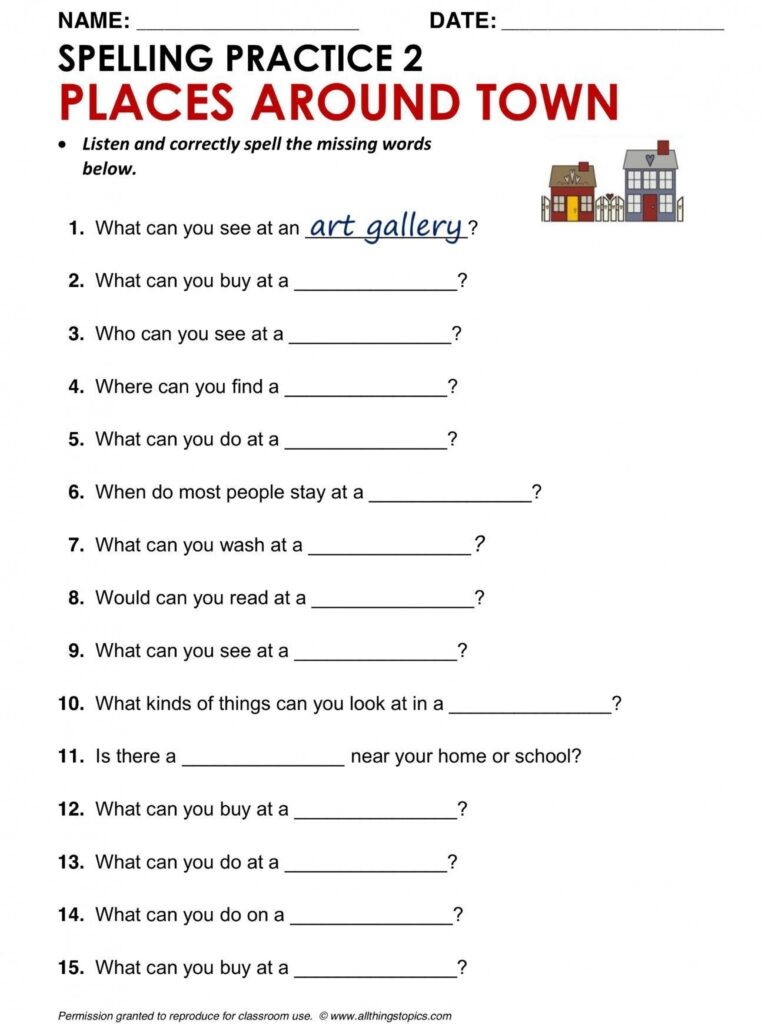 Basic English Worksheets For Adults