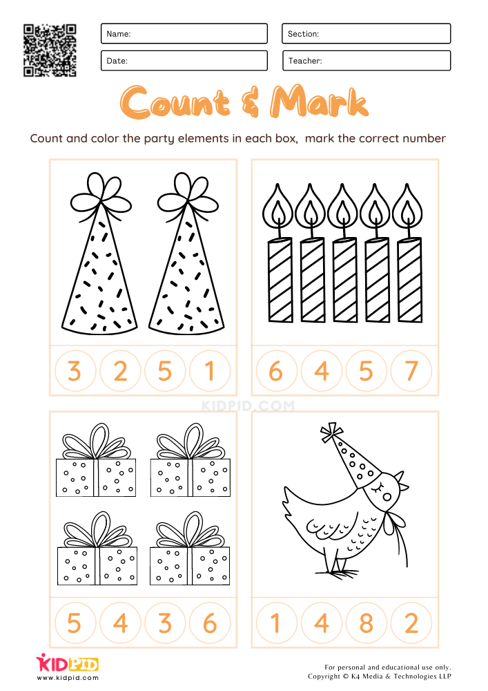 Birthday Worksheets For Grade 1