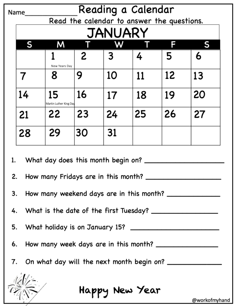 Calendar Math Worksheets 2nd Grade Made By Teachers