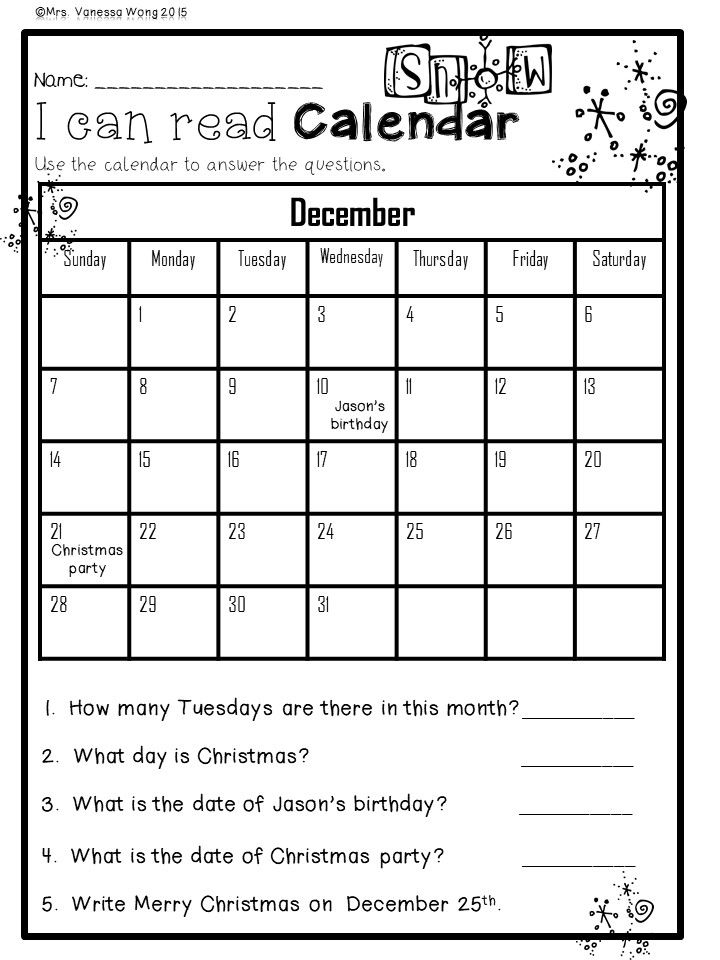 Calendar Worksheets For Grade 2 Printable Word Searches