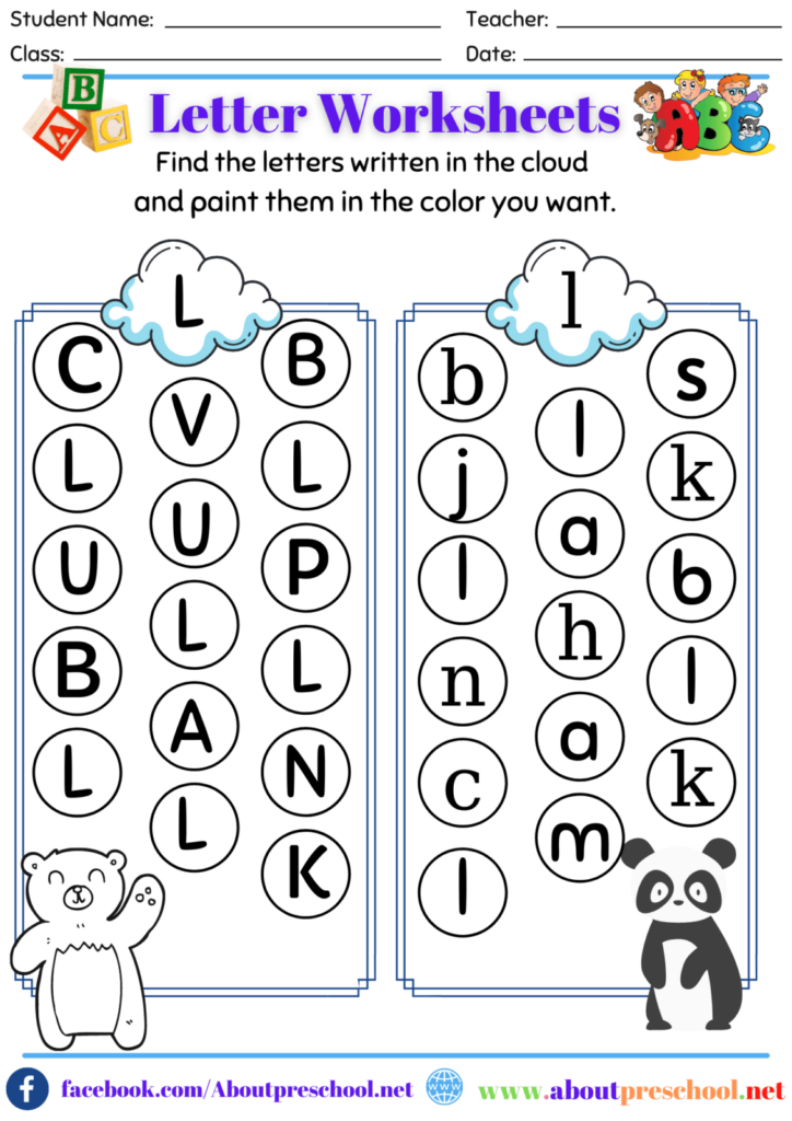 Color The Pictures Which Start With Letter L Worksheet Worksheet 