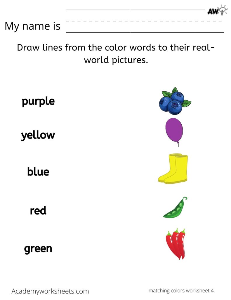 Colours Worksheet