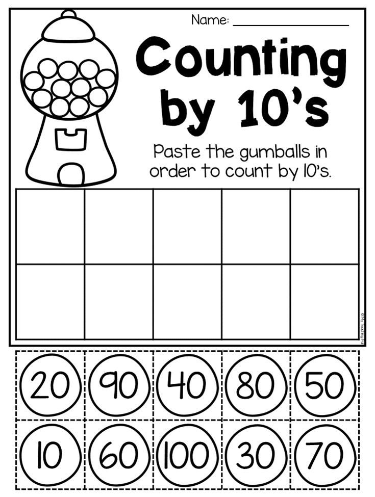 Counting By 10s Worksheet Kindergarten