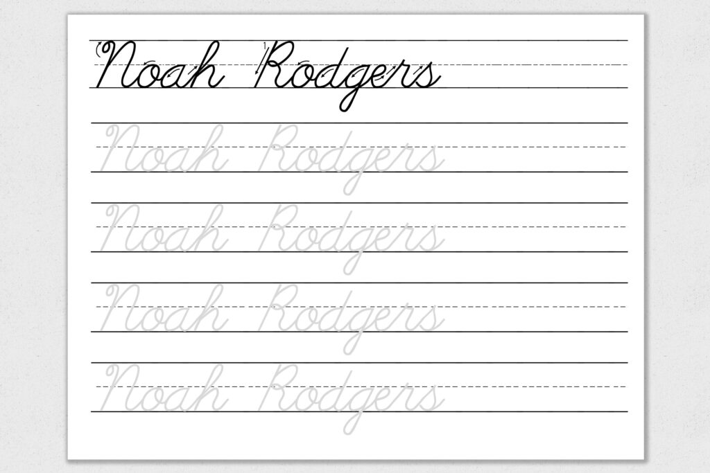 Cursive Name Practice Printables