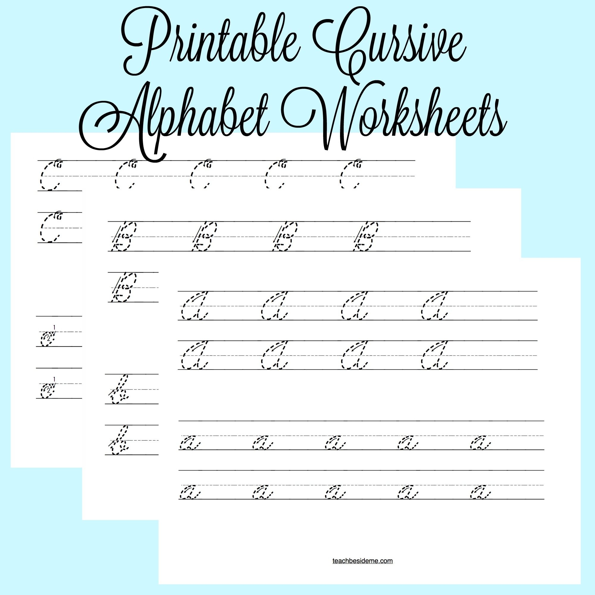 Cursive Writing Printable Worksheets