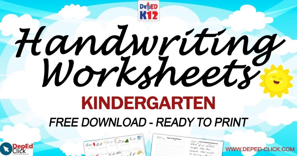 Deped Kindergarten Worksheets