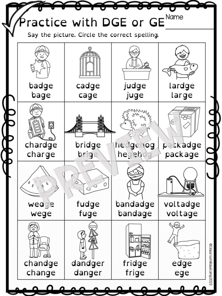 DGE Or GE Spelling Orton Gillingham The Soldier Rule Made By Teachers