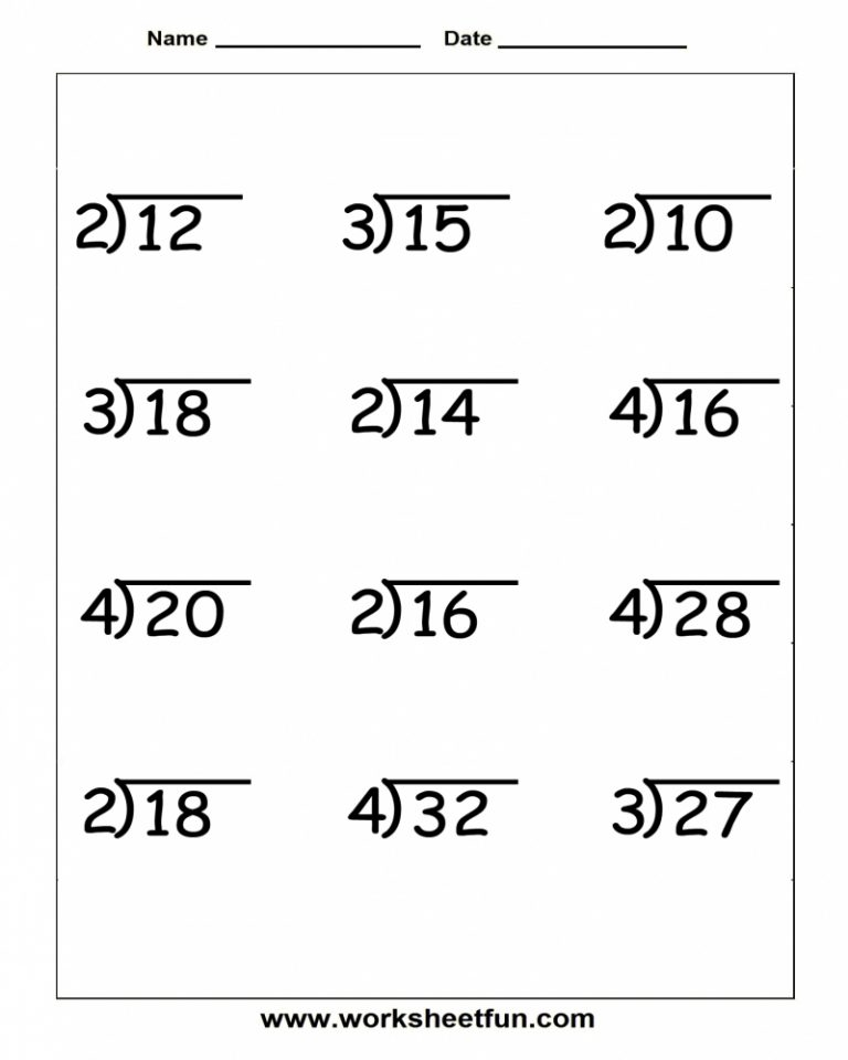 Division 5th Grade Worksheets