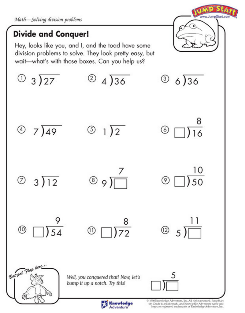 Division 5th Grade Worksheets