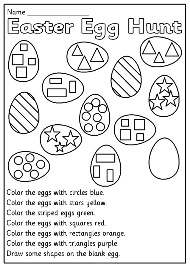 Easter Kindergarten Worksheets