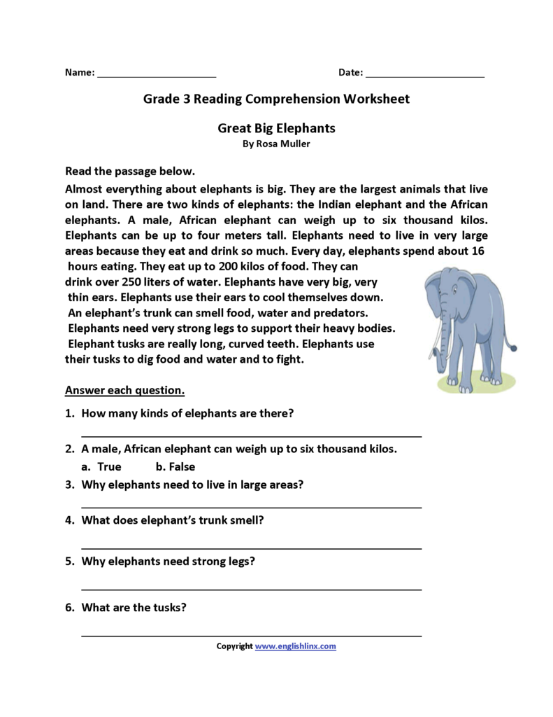 Ela 3rd Grade Worksheets