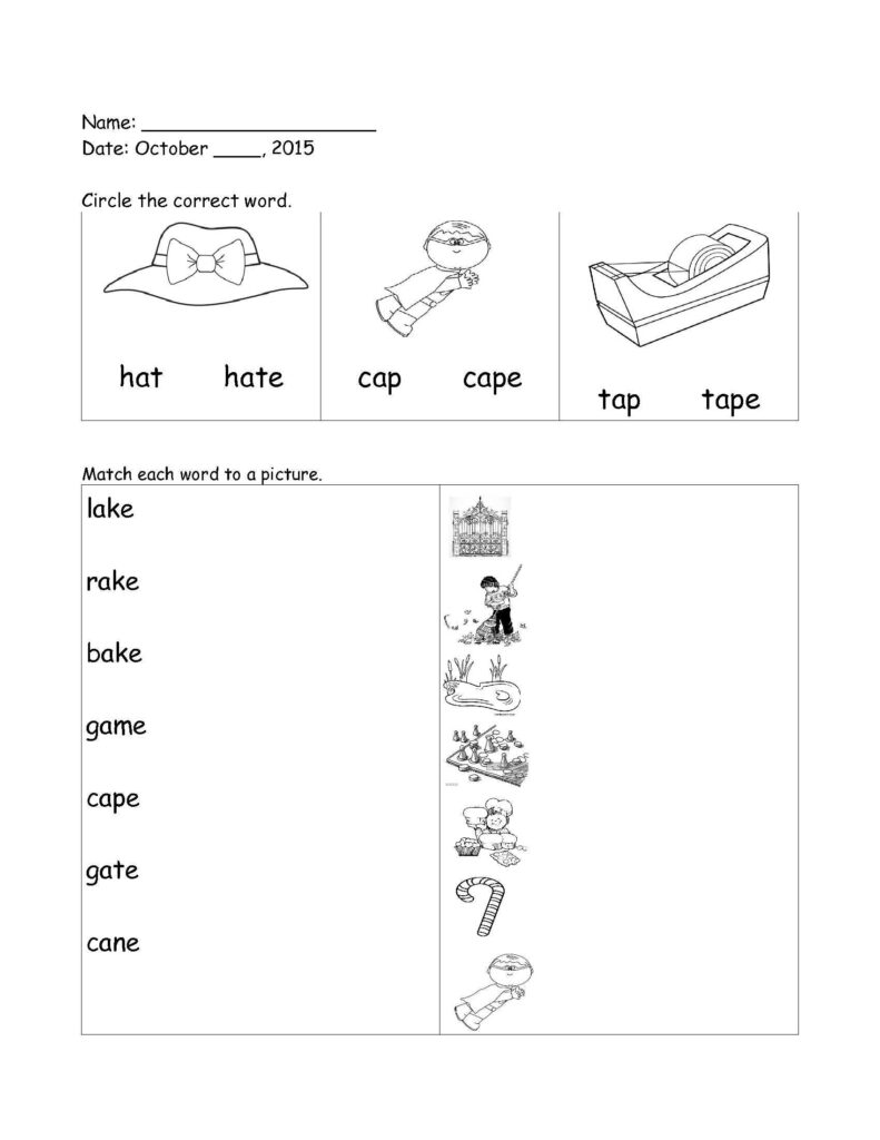 English Worksheets For Grade 1 Free Download