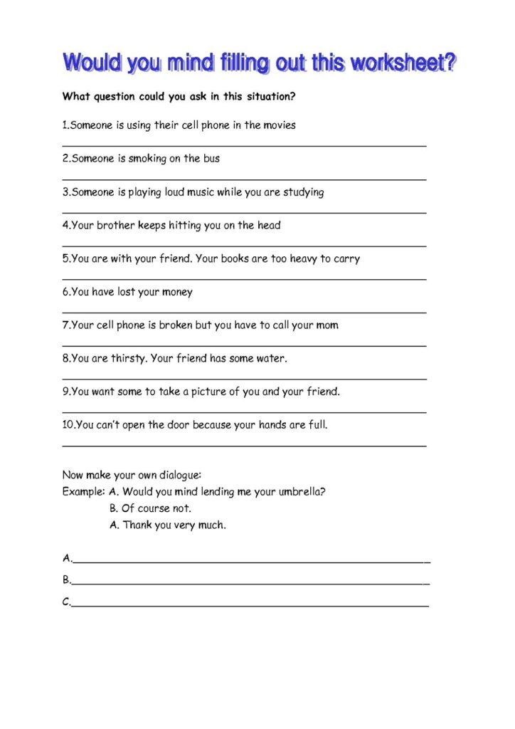 Esl Printable Worksheets For Adults